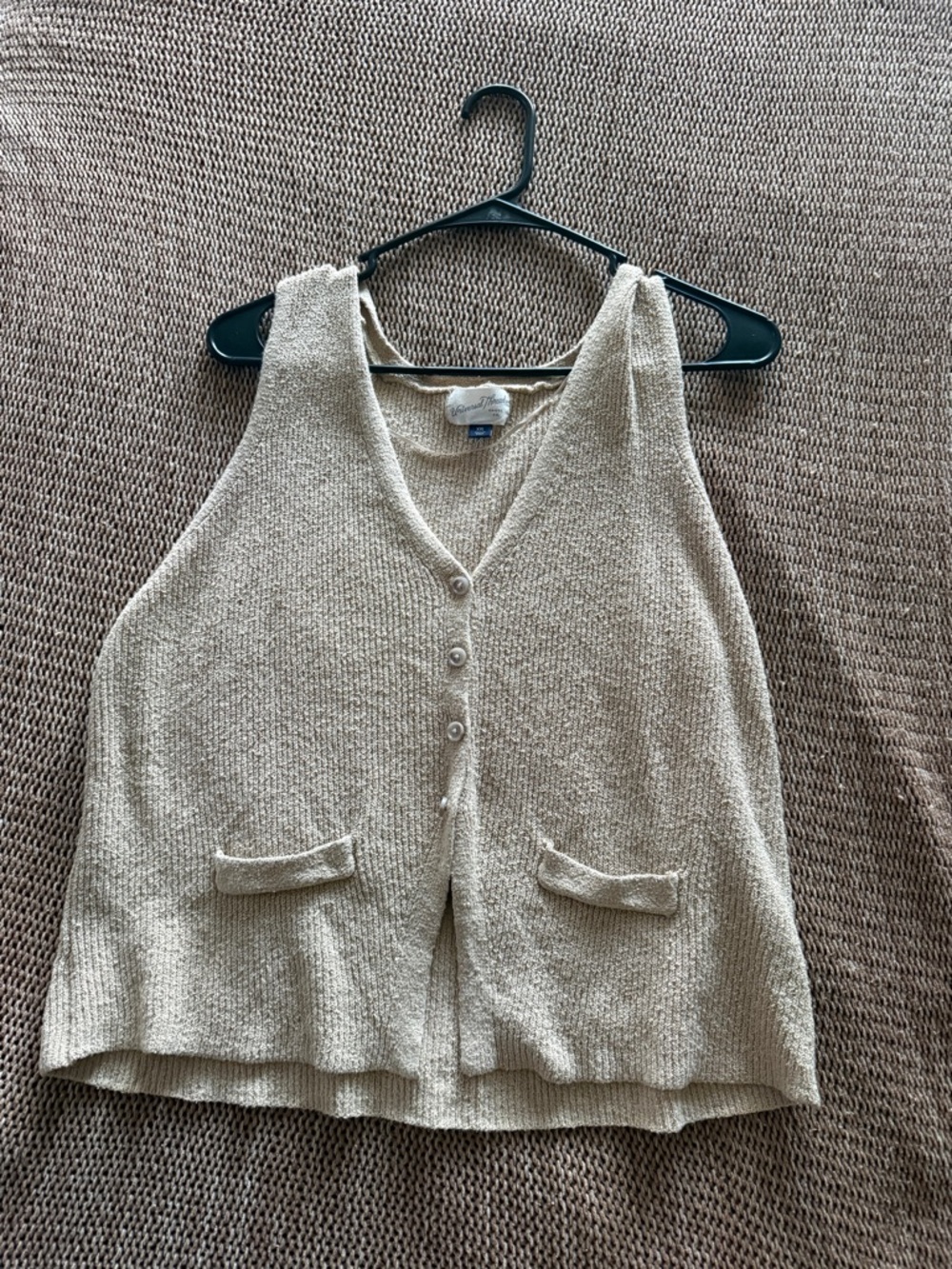 Universal Thread Button Front Sweater Vest XXL Tan 🤍 V-Neck Knit Tank Top
